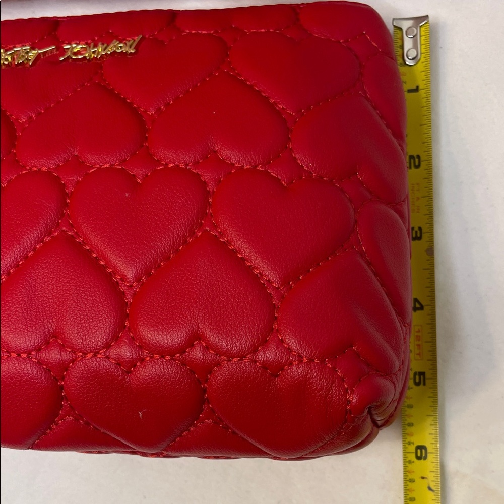 Betsey Johnson Pink and Red Heart Quilted Cosmetic Bags - Picture 8 of 8